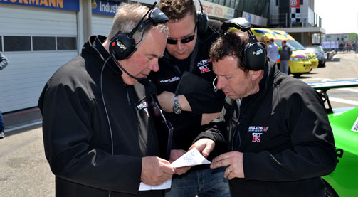 Team Milltek GT-R checking the vital stats